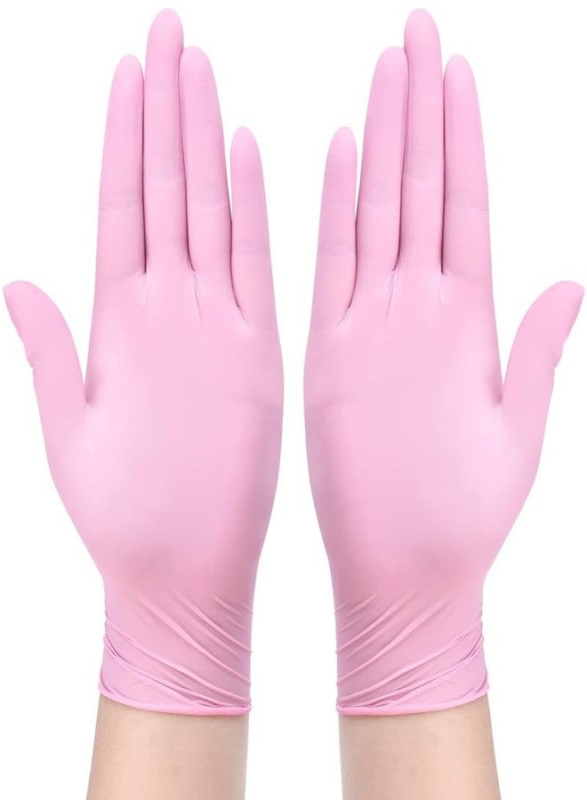 Zepham Powder Free Nitrile Hand Gloves Food Grade, Non Tearable, CE & FDA Approved (Box of 200), Made in Malaysia (Medium) Pink - Image 1
